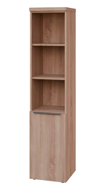 SIN 5 - 4DN3 kancelářská skříň, 1-dveřová/nika, levá, 1820x400x400, dub bardolino